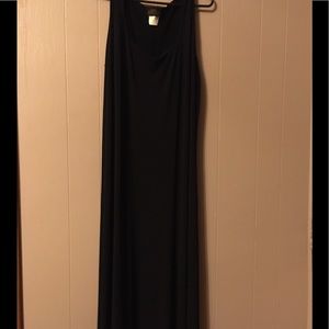 Linda Lundstrom floor length black dress Size 16 Made in Canada